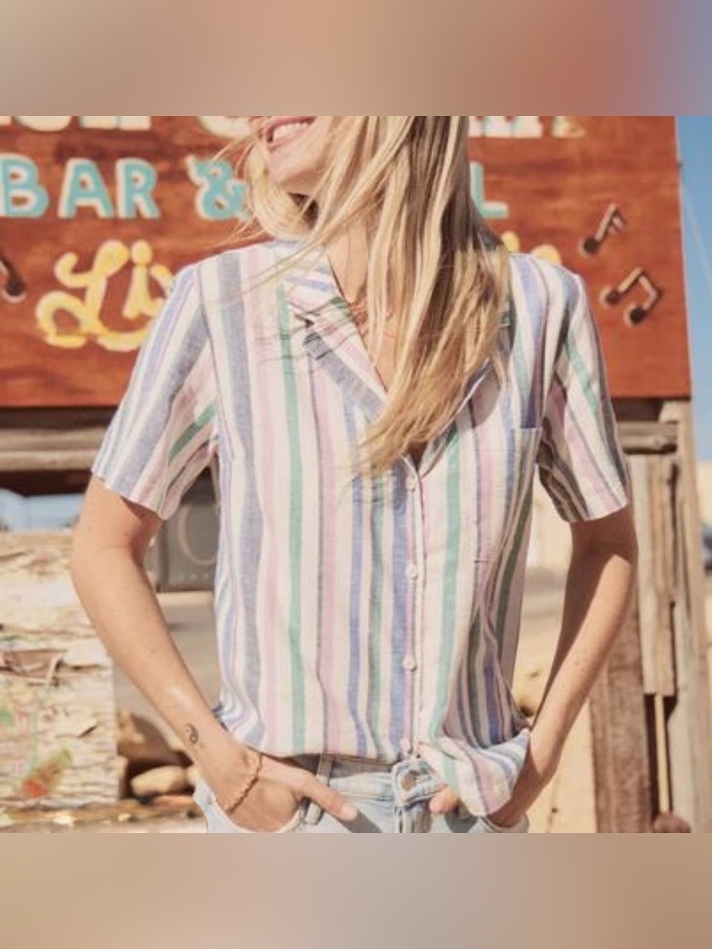 Marine Layer Lucy Short-Sleeve Hemp Resort Shirt